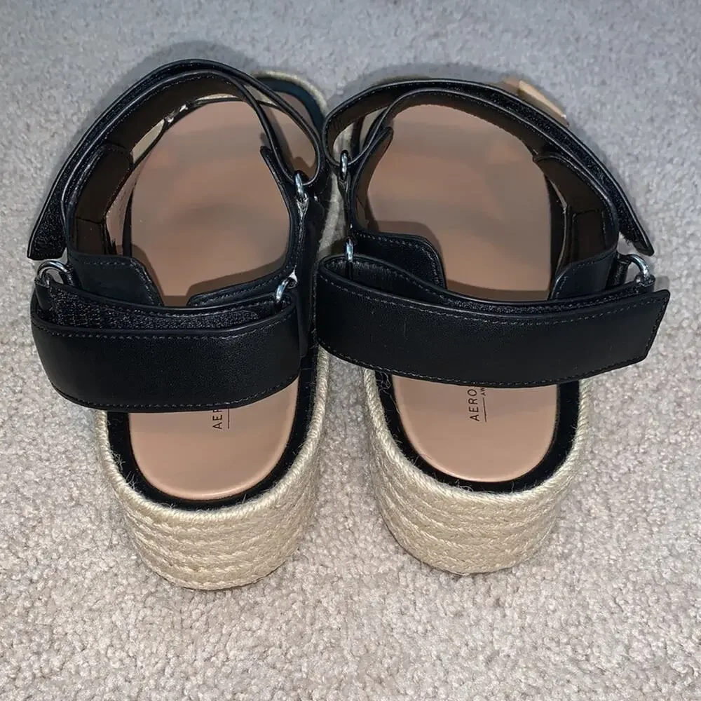 Aerosoles Dave Espadrille Platform Wedge Sandal Sz 10.5 M - NWT